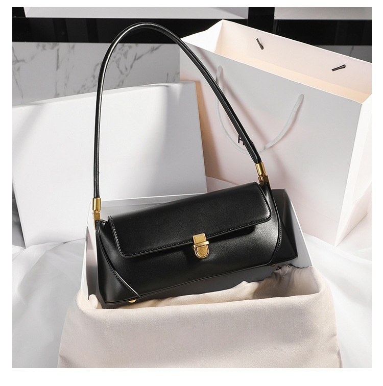 Womens Classic Shoulder Bag with Gold Hardware And Faux Leather